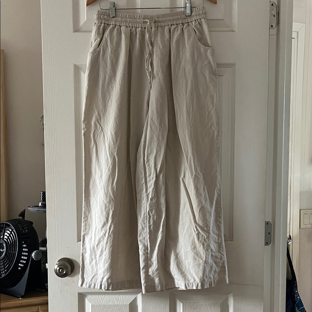 Women’s Cotton/Linen Tan Pants